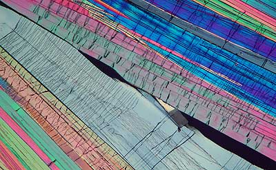 50 kb JPG microphoto of a benzoic acid crystal by Doug Craft