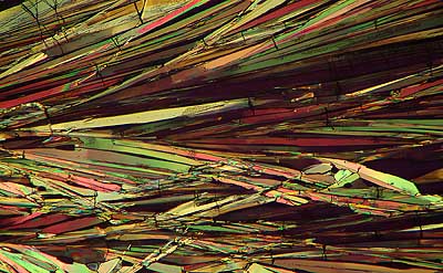 50 kb JPG microphoto of a benzoic acid crystal by Doug Craft