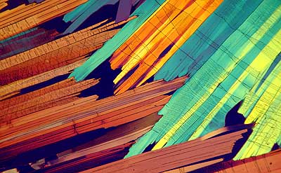 50 kb JPG microphoto of a benzoic acid crystal by Doug Craft