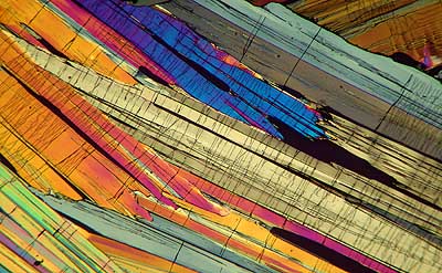 50 kb JPG microphoto of a benzoic acid crystal by Doug Craft