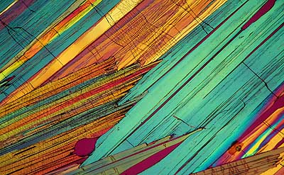 50 kb JPG microphoto of a benzoic acid crystal by Doug Craft