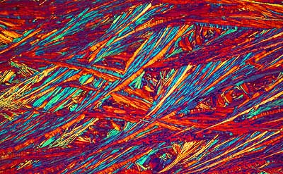 50 kb JPG microphoto of a benzoic acid crystal by Doug Craft