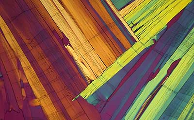 50 kb JPG microphoto of a benzoic acid crystal by Doug Craft