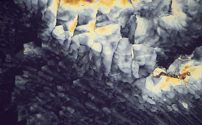 50 kb JPG microphoto of a KHP crystal by Doug Craft