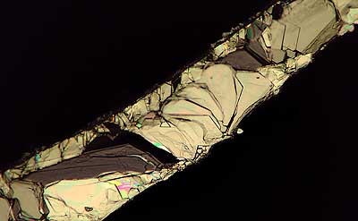 50 kb JPG microphoto of a KHP crystal by Doug Craft