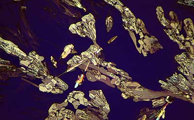 50 kb JPG microphoto of a precipitation crystal by Doug Craft