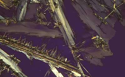 50 kb JPG microphoto of a precipitation crystal by Doug Craft