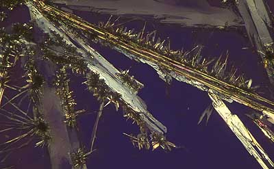 50 kb JPG microphoto of a precipitation crystal by Doug Craft