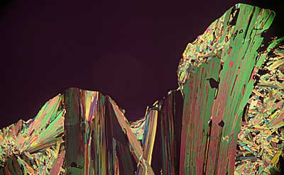 50 kb JPG microphoto of a KHP crystal by Doug Craft