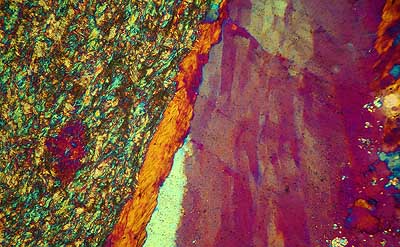 50 kb JPG microphoto of a KHP crystal by Doug Craft