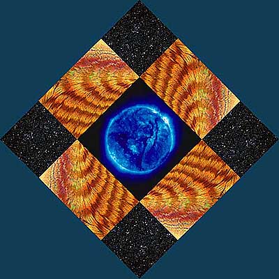 50 kb JPG image of mandala collages by Doug Craft