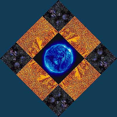 50 kb JPG image of mandala collages by Doug Craft